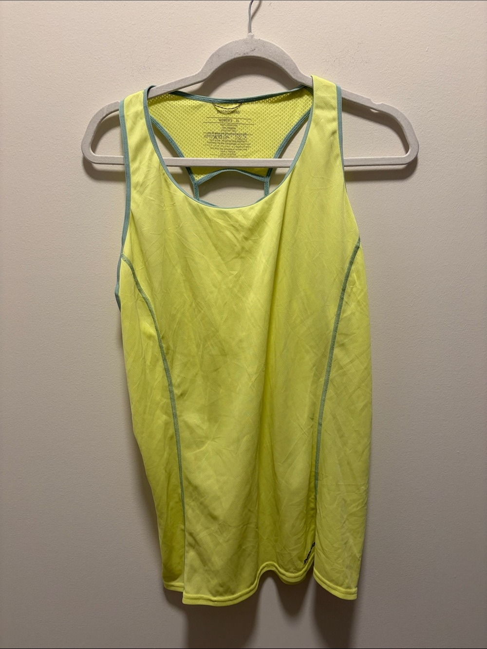 Patagonia Neon Yellow Racerback Active Tank XL